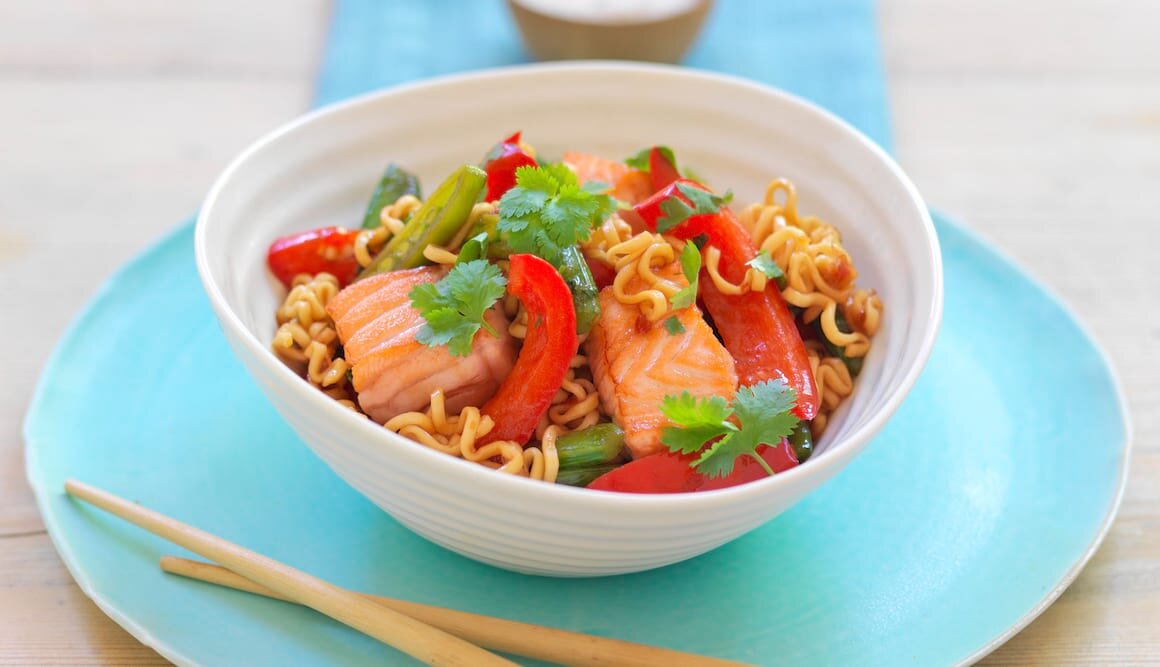 Sweet Chili Wok with Norwegian Salmon