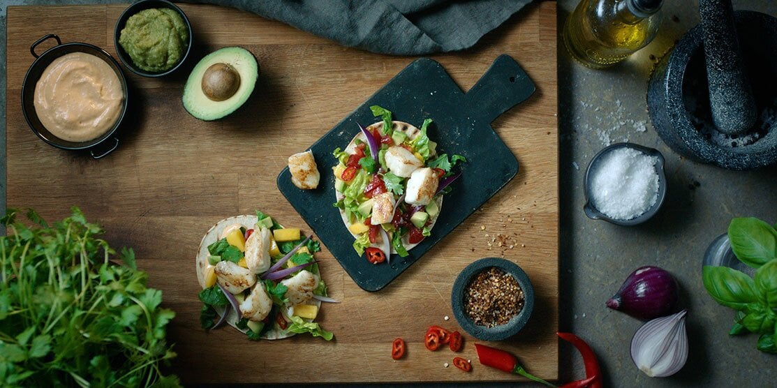 Tacos with Norwegian cod