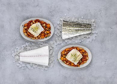Cod sautéed with beans, sweet potato and thyme | Seafood from Norway