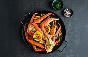Norwegian snow crab with garlic butter