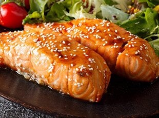 Miso Glazed Norwegian Salmon with Risotto