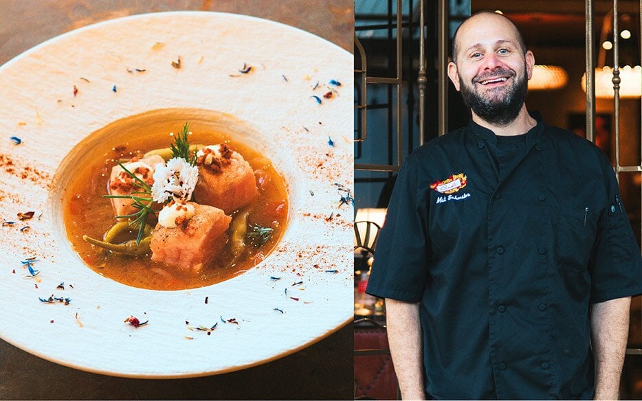 Chef Mat Schuster and his dish