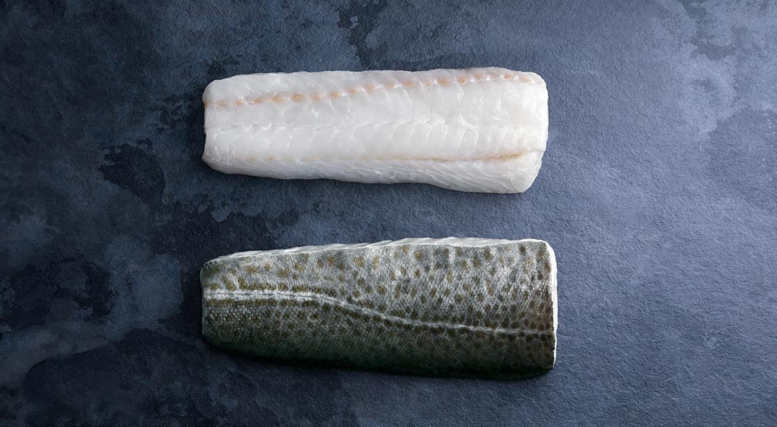 Norwegian cod loins on ice