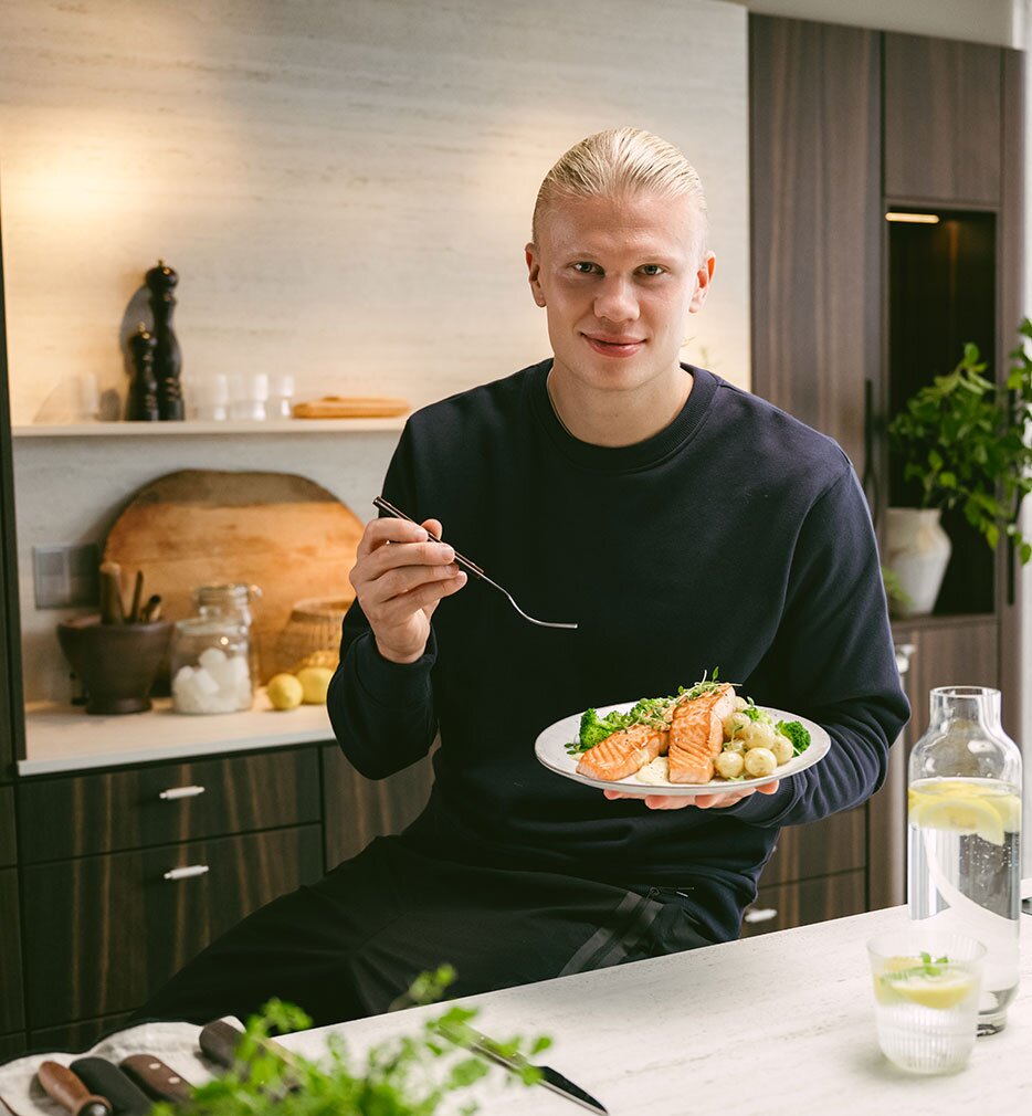 Couple making dinner