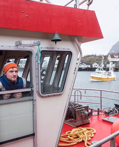 Asle in his steering house