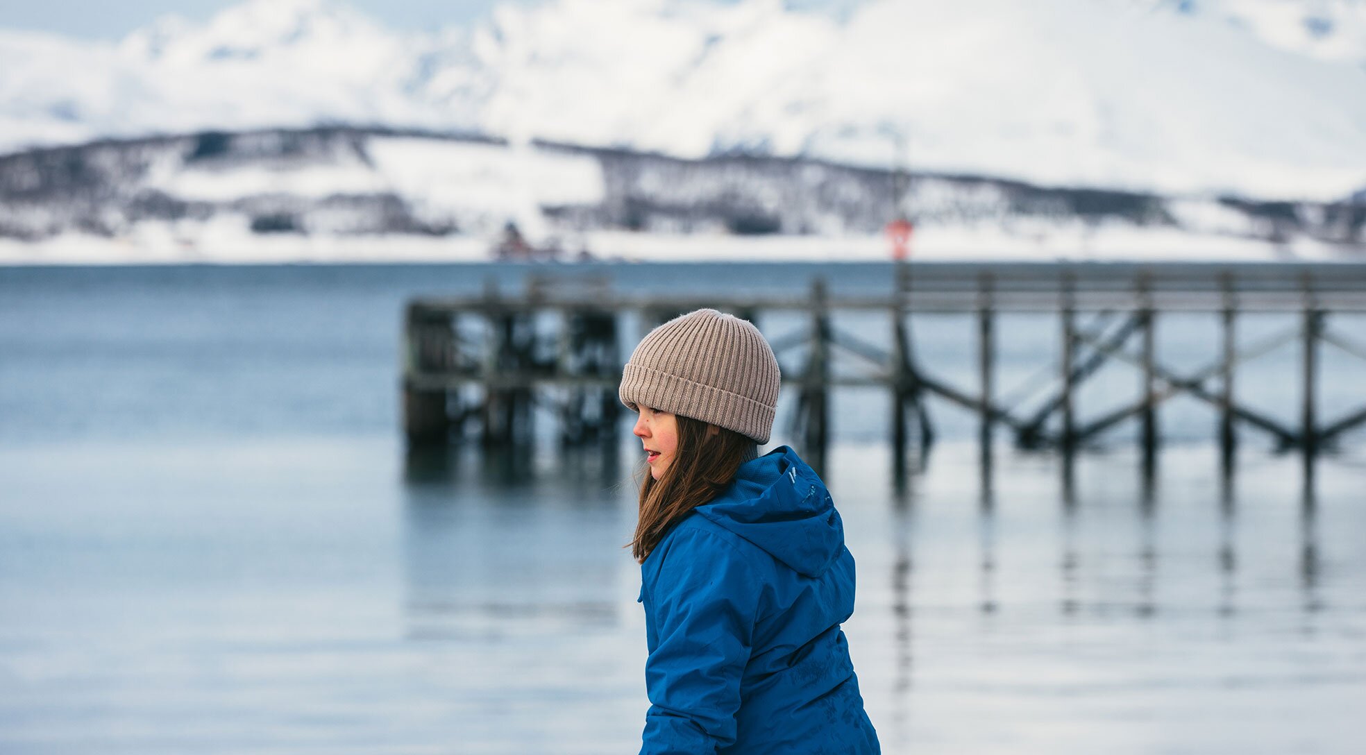 Young girl on the docks